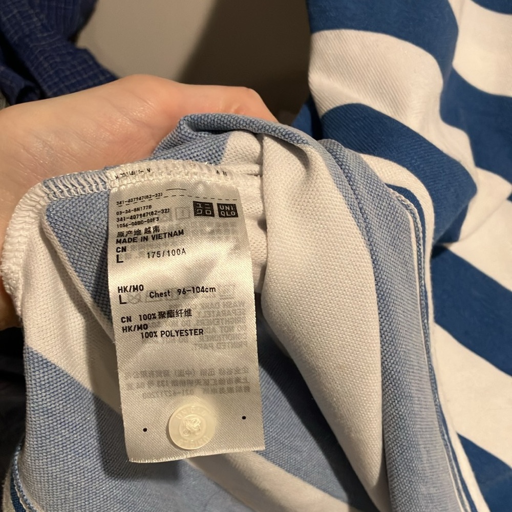 Uniqlo Brand - Blue and White Striped Shirt - Picture 5 of 8
